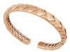 ESTATE 18K ROSE GOLD CLASSIC FILIGREE V SHAPE LINK FLEXIBLE CUFF BANGLE BRACELET