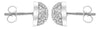 ESTATE 1.0CT DIAMOND 14KT WHITE GOLD 3D ROUND DOME SHAPE SCREWBACK STUD EARRINGS