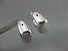ESTATE 18KT WHITE GOLD 3D ITALIAN HANDCRAFTED HEXAGON HOOP EARRINGS #25545