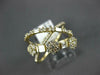 LARGE .99CT DIAMOND 14KT YELLOW GOLD ROUND & BAGUETTE MULTI FLOWER INFINITY RING