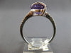 .36CT DIAMOND & AAA AMETHYST 14KT WHITE GOLD 3D CUSHION & ROUND CRISS CROSS RING