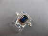 .90CT DIAMOND & AAA SAPPHIRE 14KT WHITE GOLD EMERALD CUT & ROUND ENGAGEMENT RING