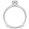 ESTATE .33CT DIAMOND 14KT WHITE GOLD 3D ROUND & PRINCESS CLUSTER HALO FUN RING