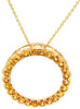 1.67CT AAA YELLOW SAPPHIRE 18KT YELLOW GOLD 3D CIRCLE OF LIFE FLOATING PENDANT
