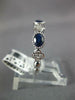 ESTATE 1.26CT DIAMOND & AAA SAPPHIRE 18K WHITE GOLD 3D FILIGREE ANNIVERSARY RING