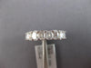 LARGE 4.08CT DIAMOND 18KT WHITE GOLD EMERALD CUT SHARED PRONG ANNIVERSARY RING
