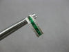 .76CT DIAMOND & AAA EMERALD 14KT WHITE GOLD 3D BAGUETTE & ROUND HUGGIE EARRINGS