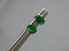 ESTATE .90CT AAA EMERALD 14KT YELLOW GOLD 3D OVAL SOLITAIRE STUD EARRINGS #27587