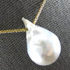 LARGE AAA SOUTH SEA PEARL 18KT YELLOW GOLD 3D CLASSIC SOLITAIRE FLOATING PENDANT
