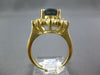 ESTATE LARGE 6.45CT DIAMOND & AAA SAPPHIRE 18KT YELLOW GOLD OVAL ENGAGEMENT RING
