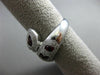 ESTATE WIDE 1.39CT DIAMOND & RUBY 14KT WHITE GOLD ETOILE CRISS CROSS SNAKE RING