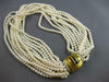 LARGE .60CT DIAMOND & AAA MULTI GEM 14KT 2 TONE GOLD CHOKER LOVE NECKLACE #27478