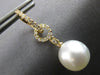 .29CT DIAMOND & AAA SOUTH SEA PEARL 18KT YELLOW GOLD LEVERBACK HANGING EARRINGS
