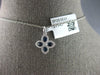 .48CT DIAMOND & AAA SAPPHIRE 18K WHITE GOLD CLASSIC FLOWER LOVE FLOATING PENDANT