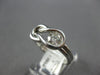 .50CT DIAMOND 14KT WHITE GOLD CLASSIC SOLITAIRE ROUND LOVE KNOT UNISEX FUN RING