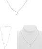.09CT DIAMOND 14KT WHITE GOLD ROUND INITIAL J SOLITAIRE BY THE YARD FUN NECKLACE