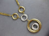 LARGE .32CT DIAMOND 14KT 2 TONE GOLD MULTI CIRCULAR BY THE YARD LARIAT NECKLACE