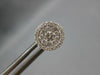 ESTATE .51CT DIAMOND 18KT WHITE GOLD CLUSTER INVISIBLE HALO EARRING JACKET SET