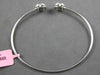 .43CT DIAMOND 18K WHITE GOLD ROUND & BAGUETTE INVISIBLE FLEXIBLE BANGLE BRACELET