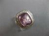 4.15CT DIAMOND & AAA PINK QUARTZ 14K WHITE GOLD CUSHION & ROUND MULTI HEART RING