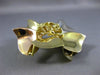 ANTIQUE 18KT WHITE YELLOW & ROSE GOLD FLOWER FILIGREE KOROVA PIN BROOCH #3067
