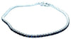 ESTATE 1.72CT AAA SAPPHIRE 18KT WHITE GOLD 3D ROUND CLASSIC FUN TENNIS BRACELET