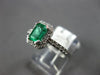 .74CT DIAMOND & AAA EMERALD 14KT WHITE GOLD SQUARE HALO CLASSIC ENGAGEMENT RING