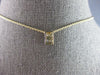.23CT DIAMOND 14KT YELLOW GOLD 3D BAGUETTE CLUSTER RECTANGULAR FLOATING PENDANT