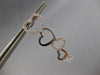 LARGE .95CT DIAMOND 14KT WHITE GOLD 3D MULTI HEART JOURNEY LOVE HANGING EARRINGS