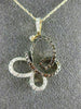 ESTATE .48CT WHITE & CHOCOLATE FANCY DIAMOND 14K WHITE GOLD 3D BUTTERFLY PENDANT|C5139V-1