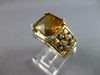 LARGE 7.72CT DIAMOND & AAA CITRINE & SMOKY TOPAZ 14K YELLOW GOLD FUN RING #27548