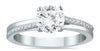 ESTATE 1.10CT DIAMOND 14KT WHITE GOLD 3D ROUND 2 ROW CRISS CROSS ENGAGEMENT RING