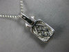 .93CT DIAMOND 18KT WHITE GOLD PRINCESS & ROUND HALO RECTANGULAR FLOATING PENDANT