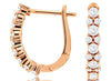ESTATE .75CT DIAMOND 14K ROSE GOLD 3D 2 ROW ROUND LEVERBACK FUN HANGING EARRINGS