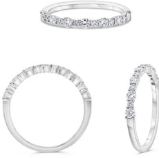.41CT DIAMOND 14KT WHITE GOLD ROUND SEMI ETERNITY SHARED PRONG ANNIVERSARY RING