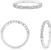 .41CT DIAMOND 14KT WHITE GOLD ROUND SEMI ETERNITY SHARED PRONG ANNIVERSARY RING
