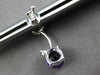 ESTATE 2.13CT DIAMOND & AAA AMETHYST 14KT WHITE GOLD FUN SWIRL HANGING EARRINGS