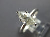 LARGE 1.18CT DIAMOND 14KT WHITE GOLD CLASSIC MARQUISE SOLITAIRE ENGAGEMENT RING