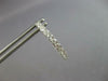 ESTATE 1.47CT DIAMOND 14KT WHITE GOLD 3D 2.5MM INSIDE OUT HOOP HANGING EARRINGS