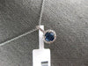 .84CT DIAMOND & AAA SAPPHIRE 14KT WHITE GOLD CLASSIC ROUND HALO FLOATING PENDANT
