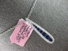 79CT DIAMOND & AAA SAPPHIRE 18KT WHITE GOLD JOURNEY ELONGATED FLOATING PENDANT