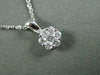 ESTATE .25CT DIAMOND 14KT WHITE GOLD 3D FLOWER CLUSTER FLOATING PENDANT & CHAIN