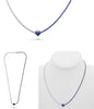 7.43CT DIAMOND & AAA SAPPHIRE 18KT WHITE GOLD 3D HEART SHAPE SOLITAIRE NECKLACE