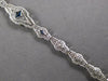 ANTIQUE WIDE ART DECO .25CT AAA SAPPHIRE 14KT WHITE GOLD TENNIS BRACELET #27760