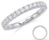 .33CT DIAMOND 14KT WHITE GOLD ROUND LOW SETTING SEMI ETERNITY ANNIVERSARY RING
