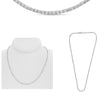 ESTATE 4.0CT DIAMOND 14KT WHITE GOLD 3D CLASSIC ROUND ETERNITY TENNIS NECKLACE