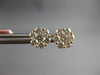 1.04CT DIAMOND 14KT ROSE GOLD 3D CLASSIC FLOWER ROUND INVISIBLE STUD EARRINGS