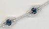 5.31CT DIAMOND & AAA SAPPHIRE 14KT WHITE GOLD GEOMETRICAL BY THE YARD BRACELET