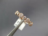 .48CT DIAMOND 14K ROSE GOLD 3D ROUND MULTI FLOWER SEMI ETERNITY ANNIVERSARY RING