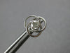 ESTATE .14CT DIAMOND 14KT WHITE GOLD 3D CLASSIC SOLITAIRE FLOWER STUD EARRINGS
